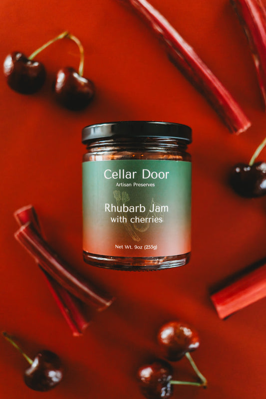 Rhubarb Jam with Cherries