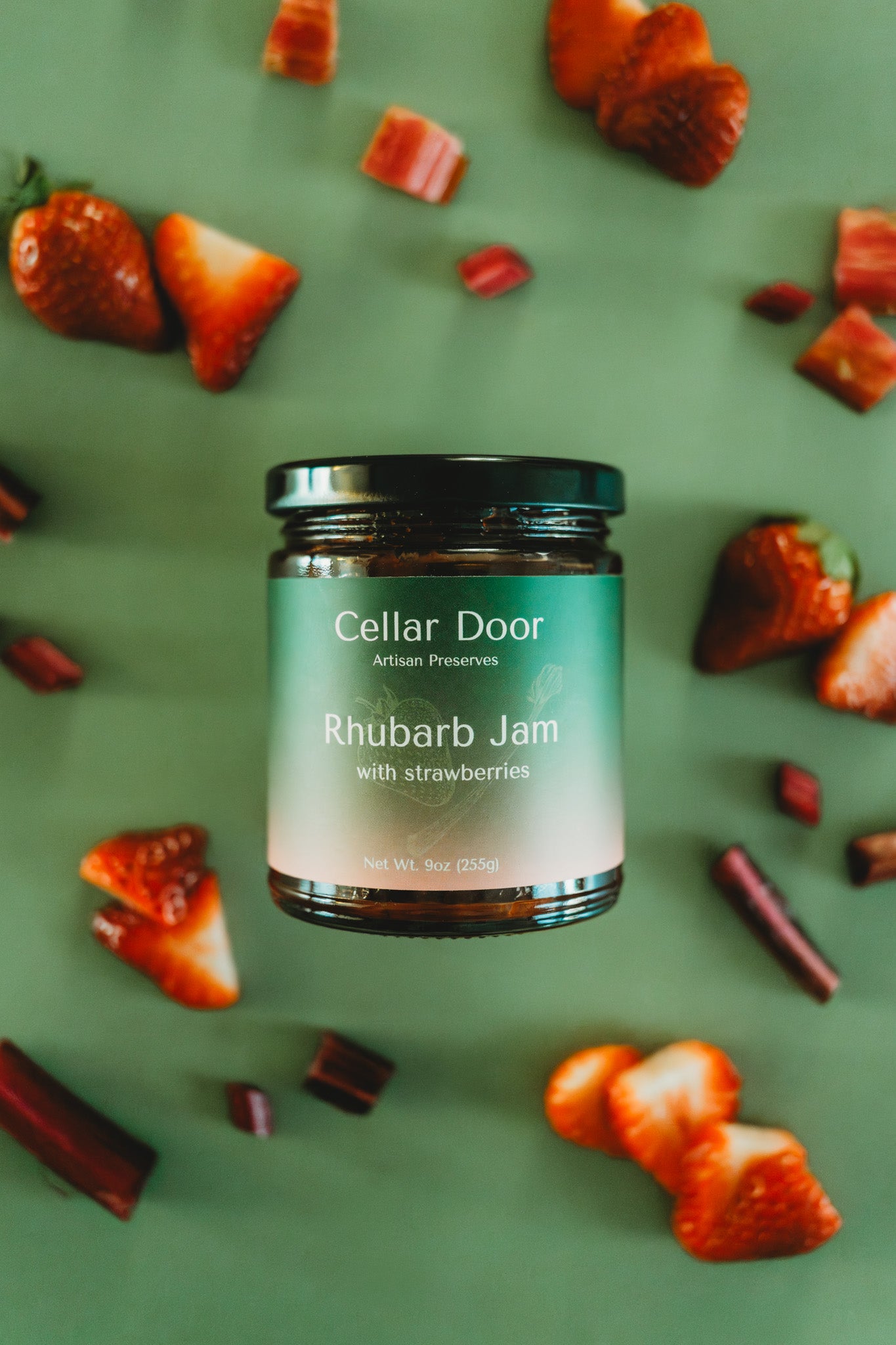 Rhubarb Jam with Strawberries